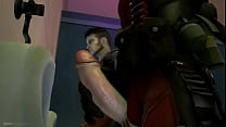 porn satisfied video deadpool and dmcdante are having a good time in the mens room free