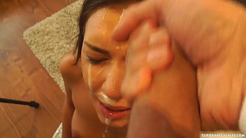 porn lana russian girl skull fucked by huge cock before taking monster facial free