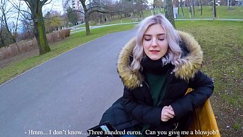 porn jaoja cute teen swallows hot cum for cash extreme public blowjob by eva elfie free