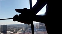 porn bezaras at work on the 25th floor playing with curve free