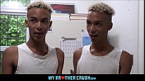 porn sanchez hot skinny black twink identical twin diego and dante threesome with black eric ford in kitchen free