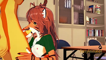porn dripping furry futanari hentai 3d dog futanari and tiger girl blowjob and fucked with creampie anime manga free