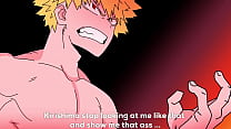 porn man kirishima gets turned on when he sees bakugo naked and then he fucks him free