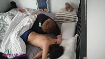 porn tetek two guys sleepover in one bed got horny in the morning and caught in the camera free