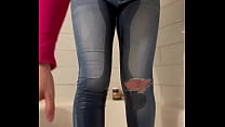 porn girl dared to hold bladder has accident in her tight jeans free