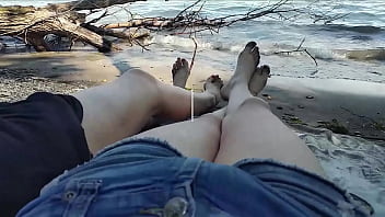 porn exclusive kinky hikers beach blowjob and cumming on tits at lake erie sarina havok and robin coffins free