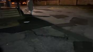 porn woman on street gets offered a cigarette to flash and piss in public free