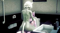 porn camaster furry yaoi grey cat boy and pink cat boy sex in public toilet sissy crossdress japanese asian manga anime free