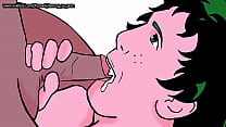 porn vidio midoriya sucks a cock full of cum cosplay my hero academia loop free