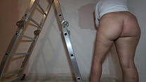 porn hamile my big ass milf wife painting the bedroom wall homemade amateur intimacy free