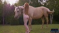 porn gorgeous hot redhead milf heidi romanova outdoor solo for playboy free